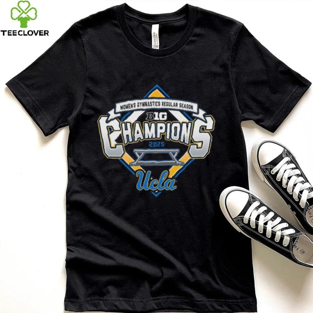 UCLA Bruins 2025 Big Ten Women's Gymnastics Regular Season Champions Locker Room T Shirt UCLA Bruins 2025 Big Ten Women's Gymnastics Regular Season Champions Locker Room T Shirt