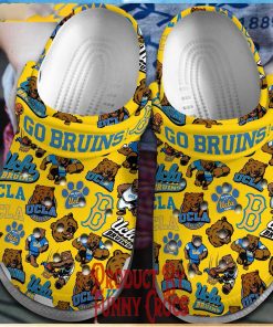 UCLA Bruins Football Yellow Pattern Crocs Shoes