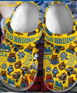 UCLA Bruins Football Yellow Pattern Crocs Shoes