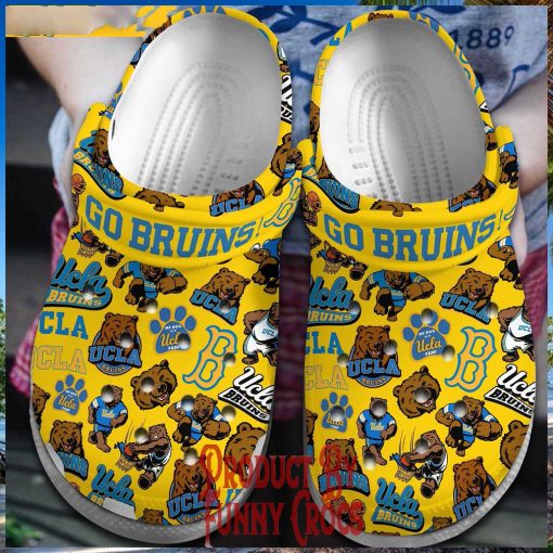 UCLA Bruins Football Yellow Pattern Crocs Shoes