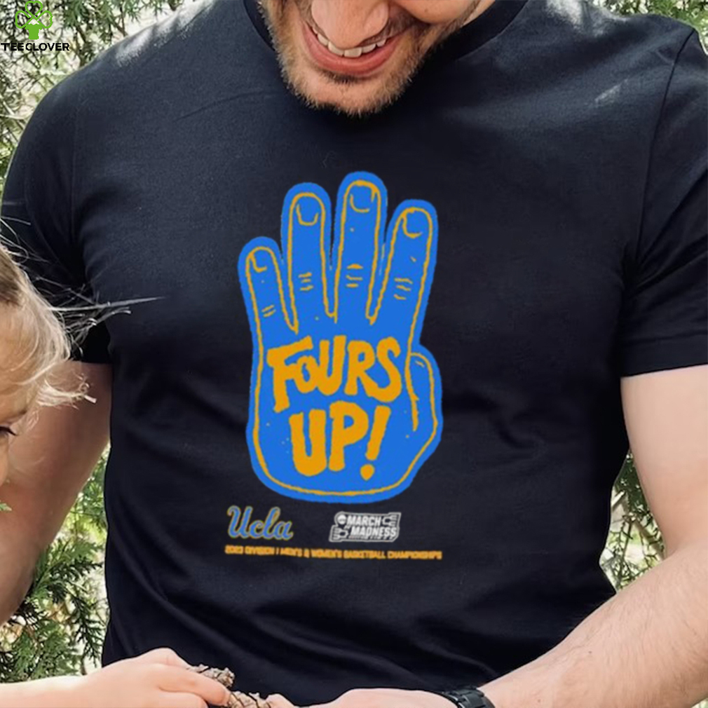 UCLA Bruins men’s basketball Fours Up 2023 Division I Men’s and Women’s Basketball Champions shirt UCLA Bruins men’s basketball Fours Up 2023 Division I Men’s and Women’s Basketball Champions shirt