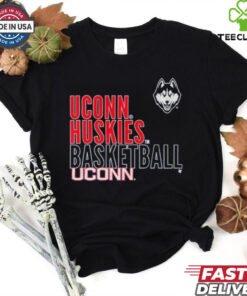 UConn Basketball Text Logo Overlay Shirt