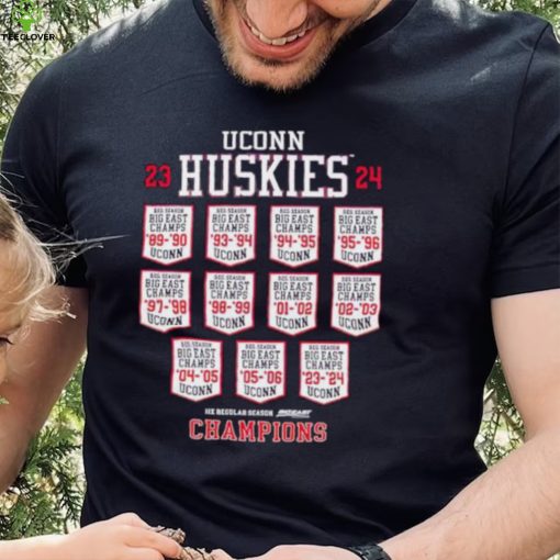 UConn Huskies 23 24 Big East Champs schedule shirt