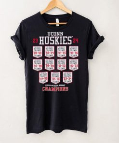UConn Huskies 23 24 Big East Champs schedule shirt
