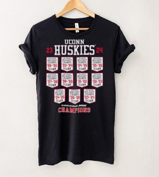 UConn Huskies 23 24 Big East Champs schedule shirt