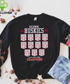 UConn Huskies 23 24 Big East Champs schedule shirt