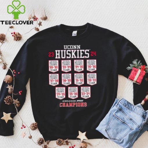 UConn Huskies 23 24 Big East Champs schedule shirt