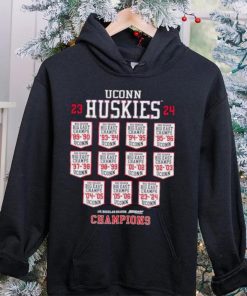UConn Huskies 23 24 Big East Champs schedule shirt