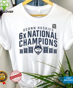 UConn Huskies Fanatics Branded Six Time NCAA Men’s Basketball National Champions Thrill of the Game T Shirt