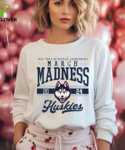 UConn Huskies Fanatics Branded White 2024 NCAA Men's Basketball Tournament March Madness T Shirt