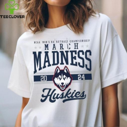 UConn Huskies Fanatics Branded White 2024 NCAA Men’s Basketball Tournament March Madness T Shirt