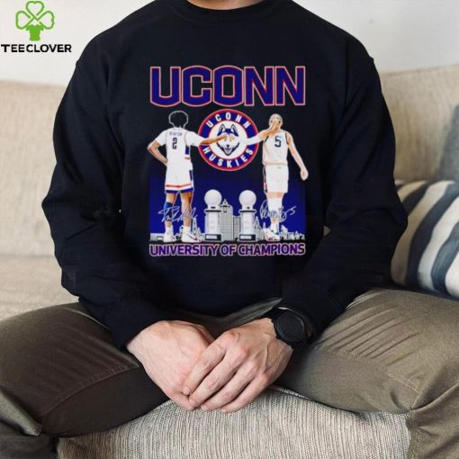 UConn Huskies Tristen Newton and Paige Bueckers University of Champions hoodie, sweater, longsleeve, shirt v-neck, t-shirt