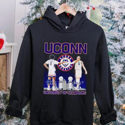 UConn Huskies Tristen Newton and Paige Bueckers University of Champions hoodie, sweater, longsleeve, shirt v-neck, t-shirt