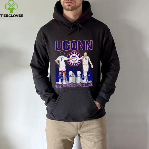 UConn Huskies Tristen Newton and Paige Bueckers University of Champions hoodie, sweater, longsleeve, shirt v-neck, t-shirt