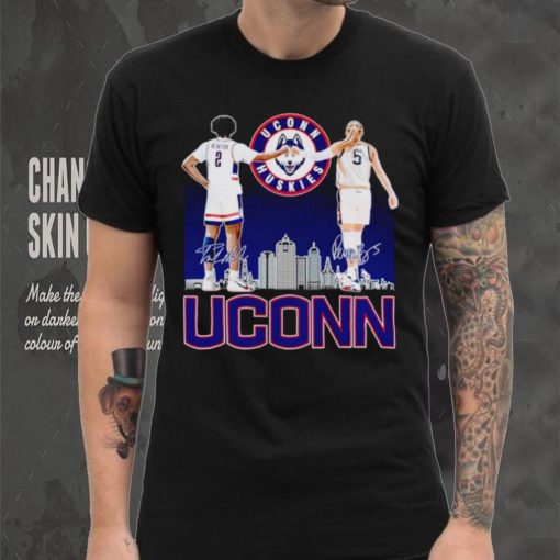 UConn Huskies Tristen Newton and Paige Bueckers signatures shirt