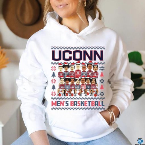 UConn Men’s Basketball Holiday Team Caricature hoodie, sweater, longsleeve, shirt v-neck, t-shirt