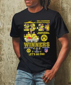 UEFA Champions League Playoffs 23 24 Borussia Dortmund winners let’s go PSG shirt