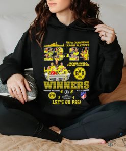 UEFA Champions League Playoffs 23 24 Borussia Dortmund winners let’s go PSG hoodie, sweater, longsleeve, shirt v-neck, t-shirt