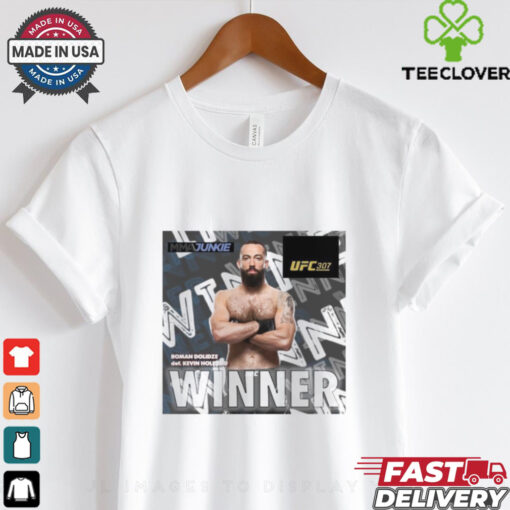 UFC 307 winner Roman Dolidze def. Kevin Holland MMA Junkie 2024 Poster t hoodie, sweater, longsleeve, shirt v-neck, t-shirt