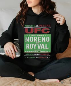 UFC Store Fanatics Branded Black Moreno vs. Royval 2 Fight Night Mexico City Matchup T Shirt