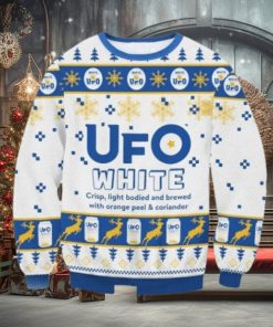 UFO White Beer Ugly Christmas Sweater, Xmas Sweatshirt Gifts