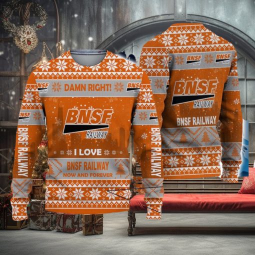 UGLY SWEATER BNSF Railway Limited 3D Christmas Sweater For Men And Women