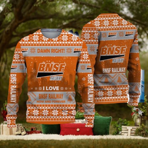 UGLY SWEATER BNSF Railway Limited 3D Christmas Sweater For Men And Women