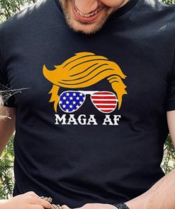 Trump MAGA AF Parody Orange Hair Glasses Shirt