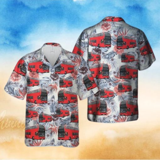 UK Double Decker Bus Summer Aloha Summer Aloha Hawaiian Shirt