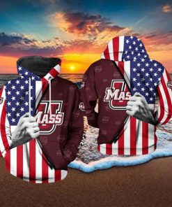 UMass Minutemen NCAA US Flag 3D Printed Hoodie