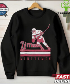 UMass Minutemen ice hockey player retro shirt