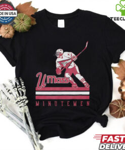 UMass Minutemen ice hockey player retro shirt
