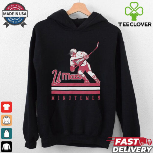UMass Minutemen ice hockey player retro shirt