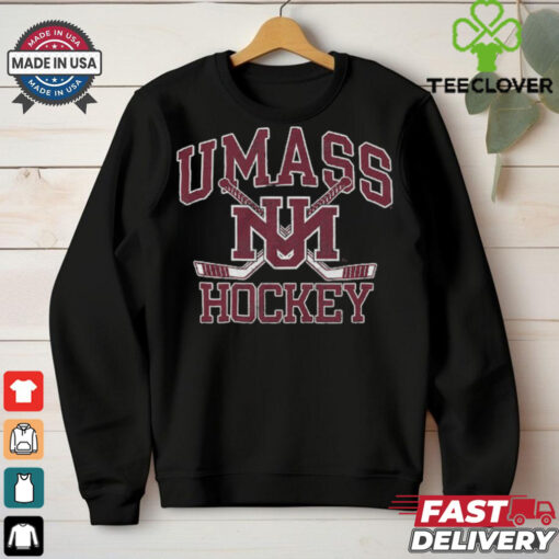 UMass Vintage Hockey Crossed Sticks shirt