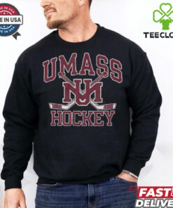 UMass Vintage Hockey Crossed Sticks shirt