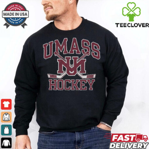 UMass Vintage Hockey Crossed Sticks shirt