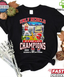 UNLV Rebels 2024 Art of Sport LA Bowl Champions Mascot Unisex T Shirt