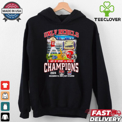 UNLV Rebels 2024 Art of Sport LA Bowl Champions Mascot Unisex T Shirt