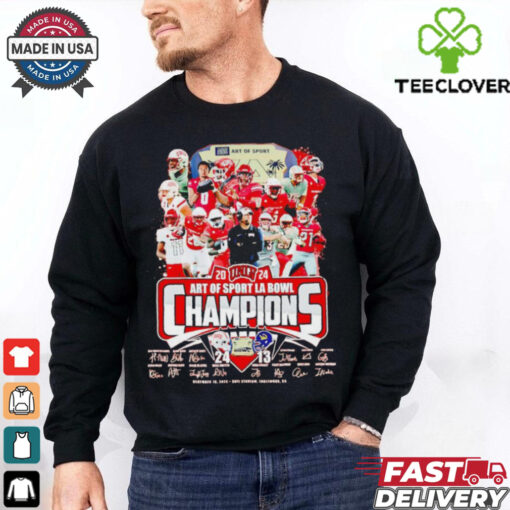 UNLV Rebels 2024 Art of Sport LA Bowl champions score shirt