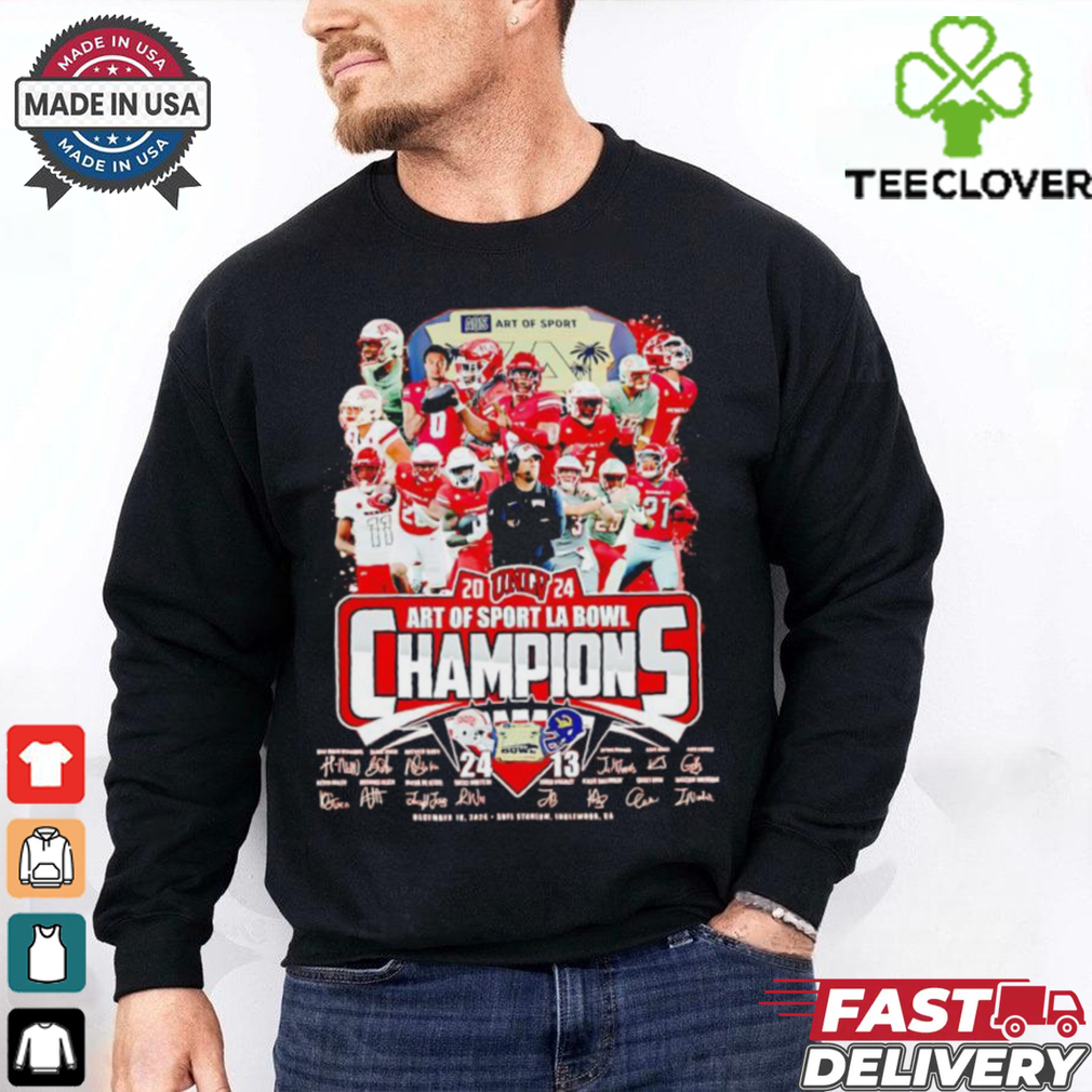 UNLV Rebels 2024 Art of Sport LA Bowl champions score shirt UNLV Rebels 2024 Art of Sport LA Bowl champions score shirt