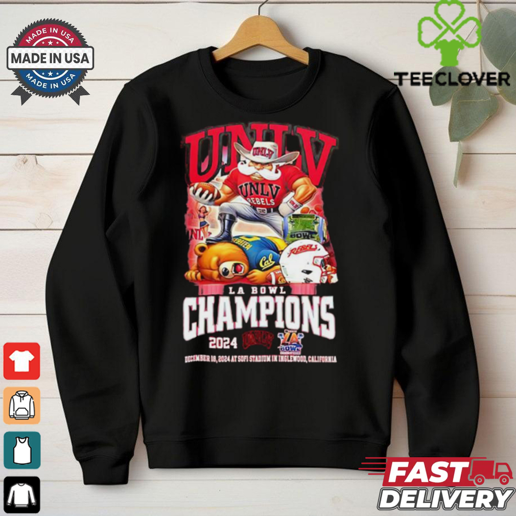 UNLV Rebels LA Bowl Champs 2024 Beat California Golden T Shirt Bears Mascot Unisex UNLV Rebels LA Bowl Champs 2024 Beat California Golden T Shirt Bears Mascot Unisex