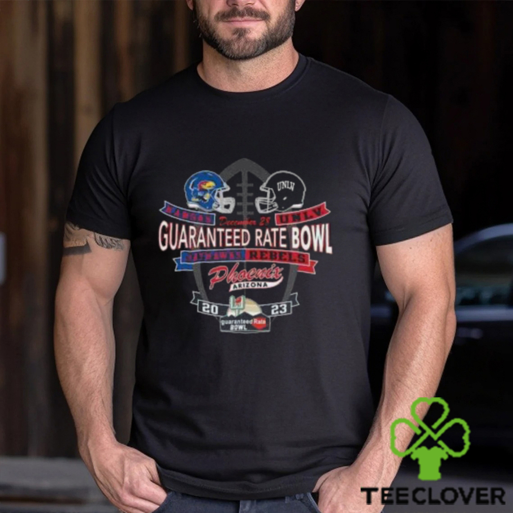 UNLV Rebels vs Kansas Jayhawks Blue 84 Unisex 2023 Guaranteed Rate Bowl Head To Head Helmet T Shirt UNLV Rebels vs Kansas Jayhawks Blue 84 Unisex 2023 Guaranteed Rate Bowl Head To Head Helmet T Shirt