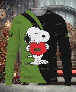 UPEI Panthers Snoopy Cute Heart American Sports Team Ugly Xmas Sweater Gift Holidays