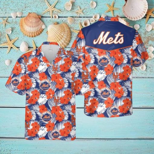 Aloha MLB New York Mets Hawaiian Shirt Hibiscus Flowers Beach Gift For Him