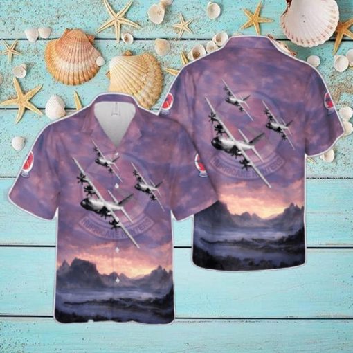 US Air Force 53rd Weather Reconnaissance Squadron WC 130J Hercules Hawaiian Shirt Beach Shirt For Men Women