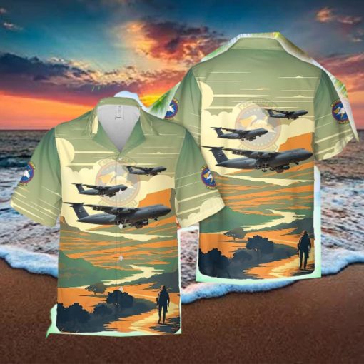 US Air Force 68th Airlift Squadron Lockheed C_5 Galaxy Hawaiian Shirt