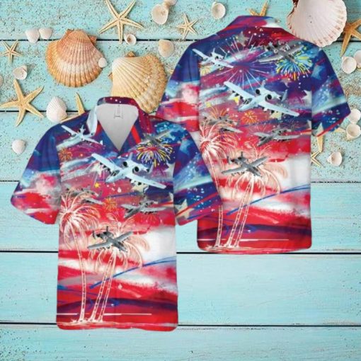 US Air Force Fairchild Republic A 10 Thunderbolt II 4th Of July Hawaiian Shirt Beach Summer