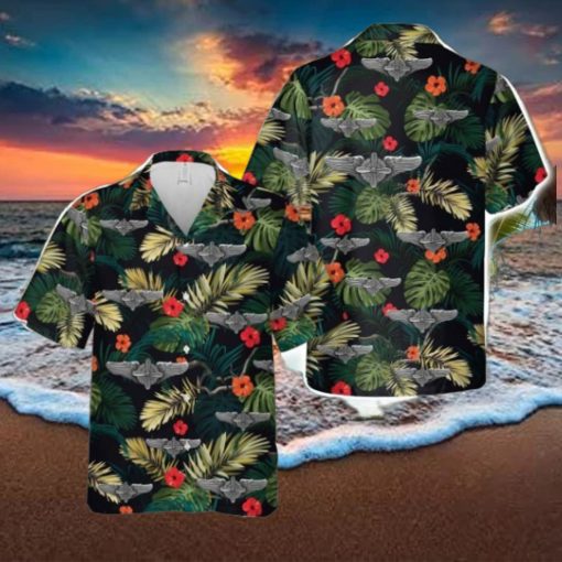 US Air Force Flight Engineer Wings (basic) Hawaiian Shirt Summer Holiday Gift