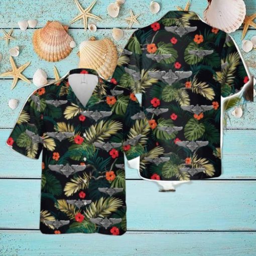 US Air Force Flight Engineer Wings (basic) Hawaiian Shirt Summer Holiday Gift