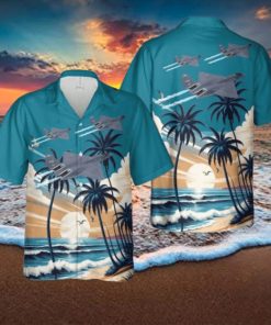 US Air Force Northrop McDonnell Douglas YF 23A Black Widow II Hawaiian Shirt